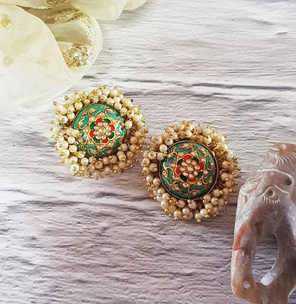 Pearl Heaven Turquoise Stud