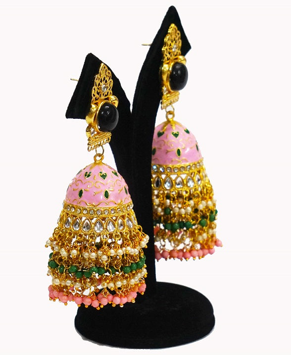 Alankar Pink Jhumki
