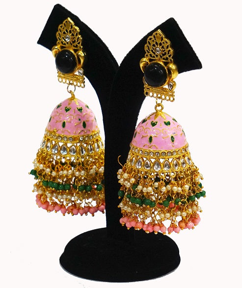 Alankar Pink Jhumki