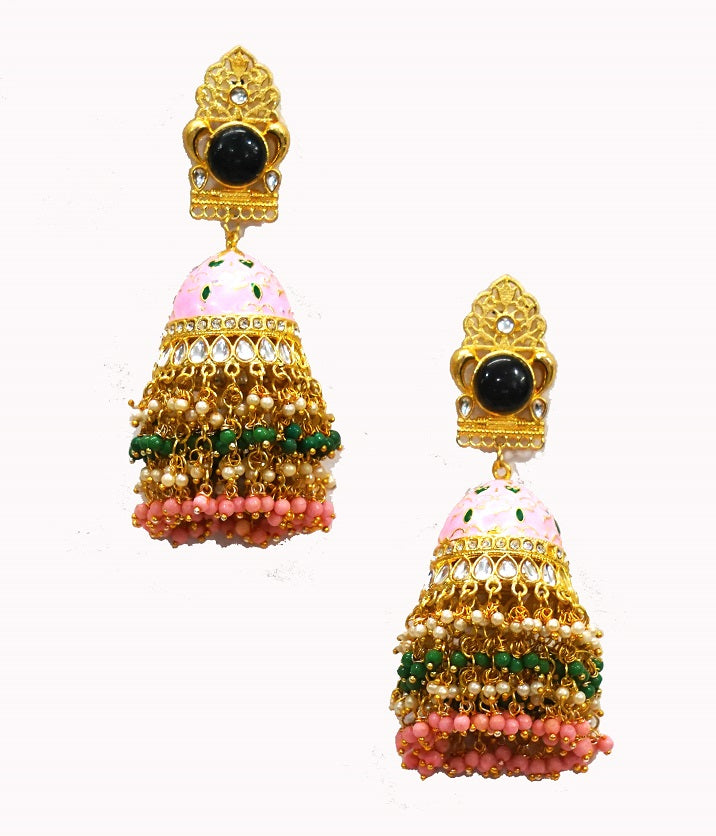 Alankar Pink Jhumki
