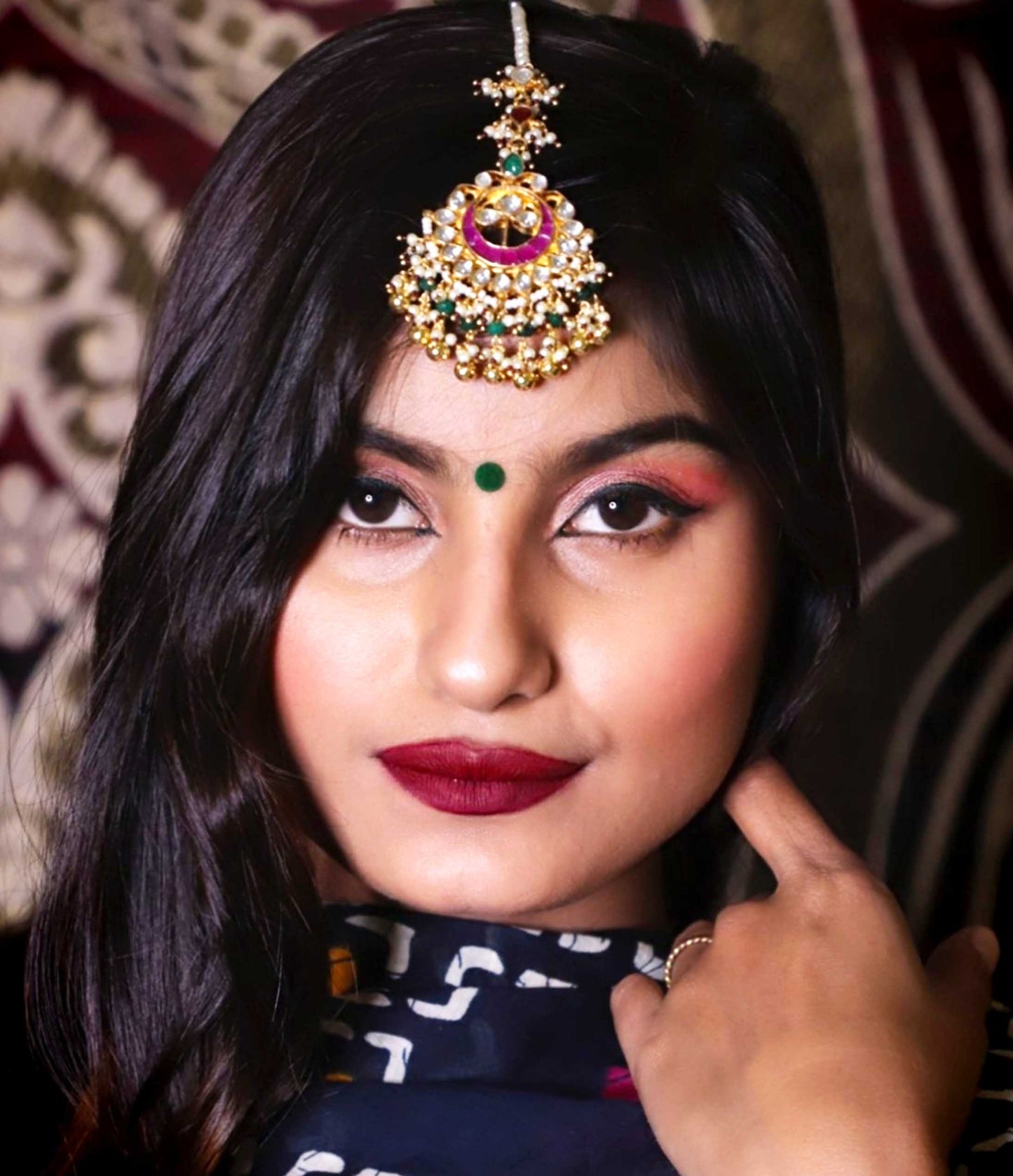 Alankar Ruby Maang Tikka
