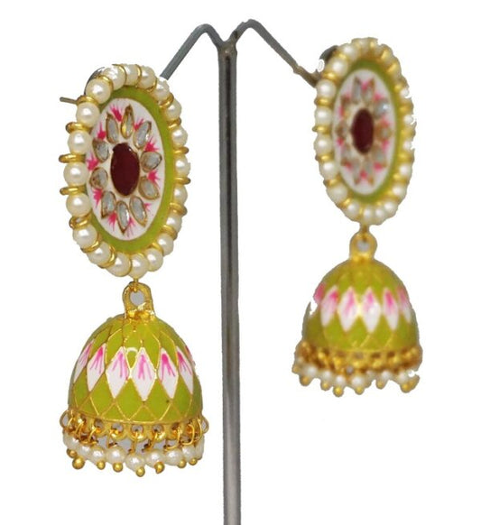 Alankar Green Dangler Jhumka