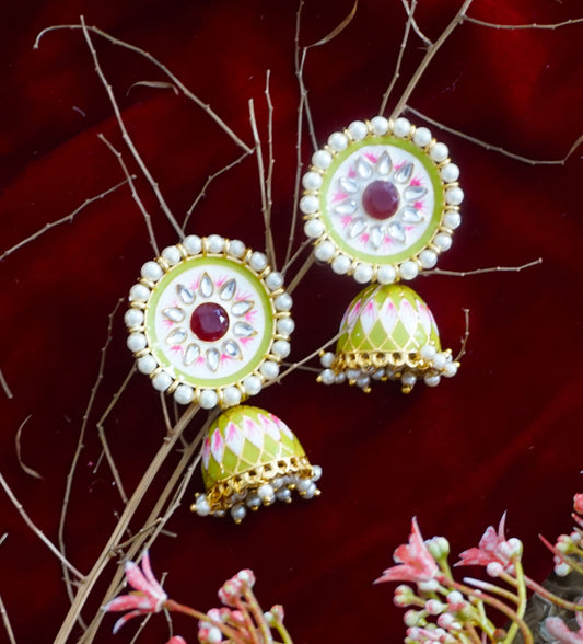 Alankar Green Dangler Jhumka