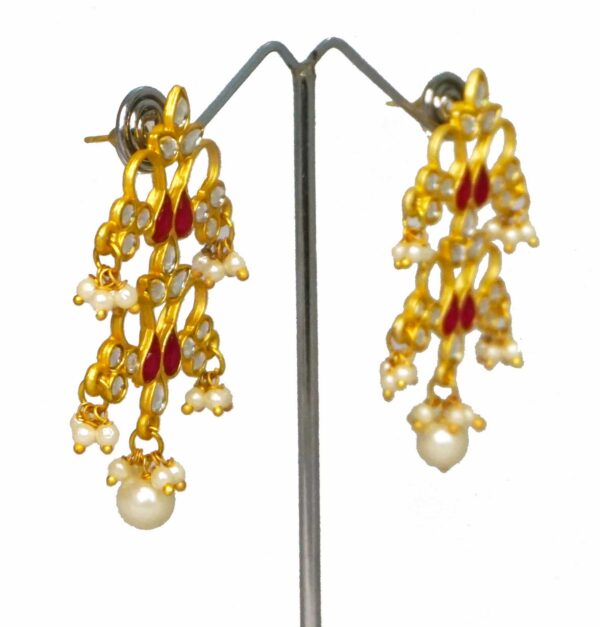 Alankar Red Stone Dangler