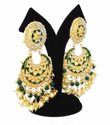 Alankar Green Chandbali