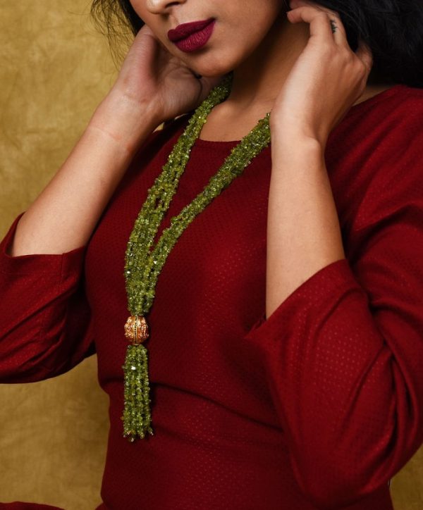Aventurine Green Opera Necklace