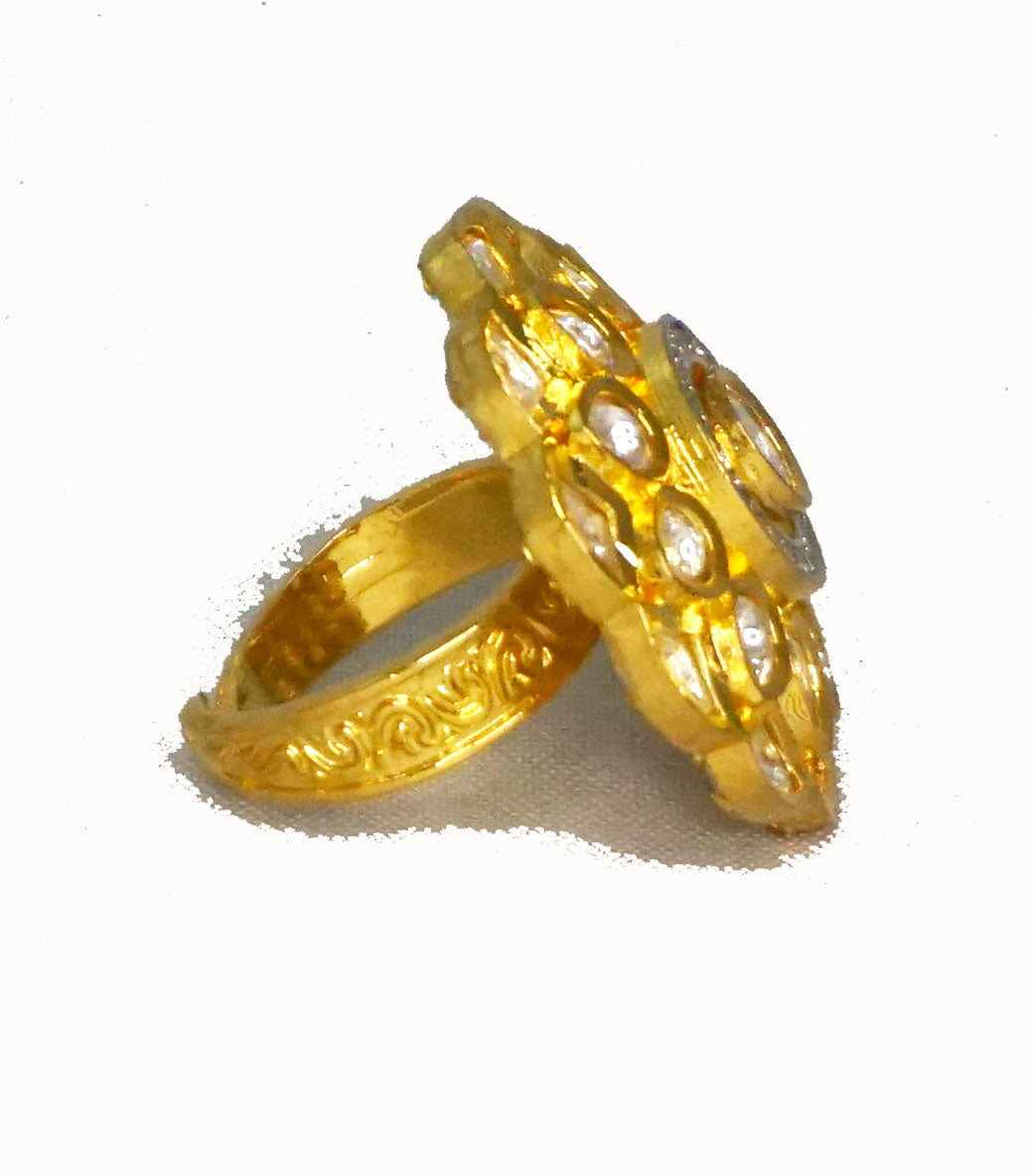 Alankar Round Kundan Ring