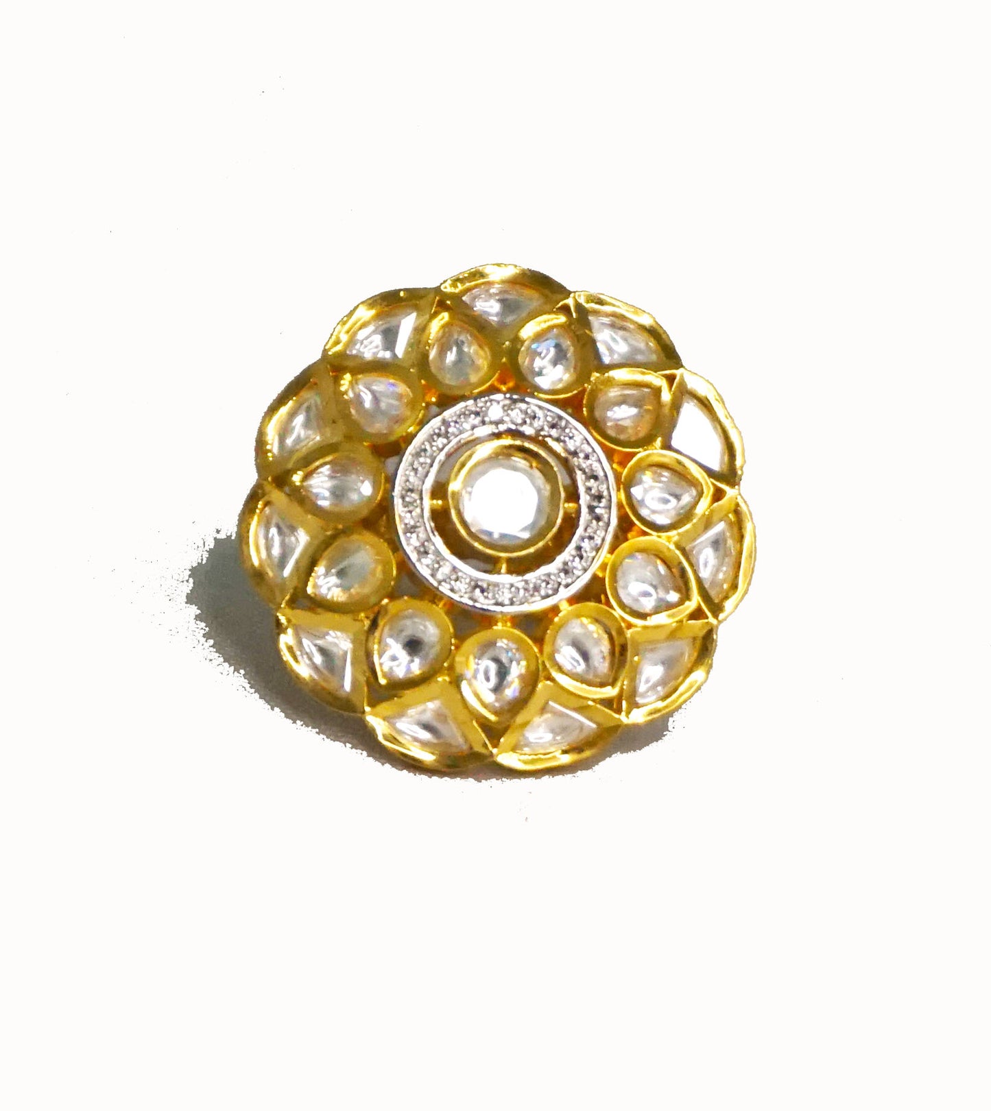 Alankar Round Kundan Ring