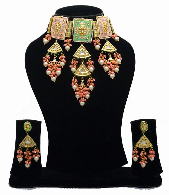 Alankar Pink Meenakari Princess Set