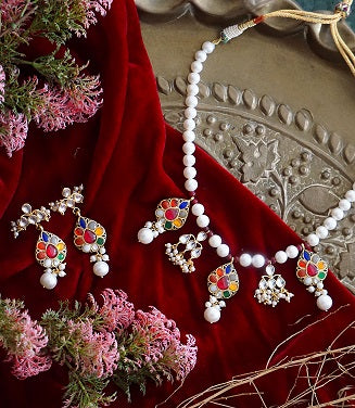 Navratna Bridal Necklace Set