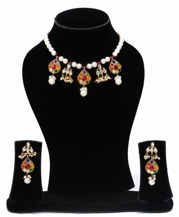 Navratna Bridal Necklace Set