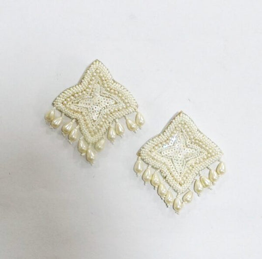 Alankar White Bling Earring