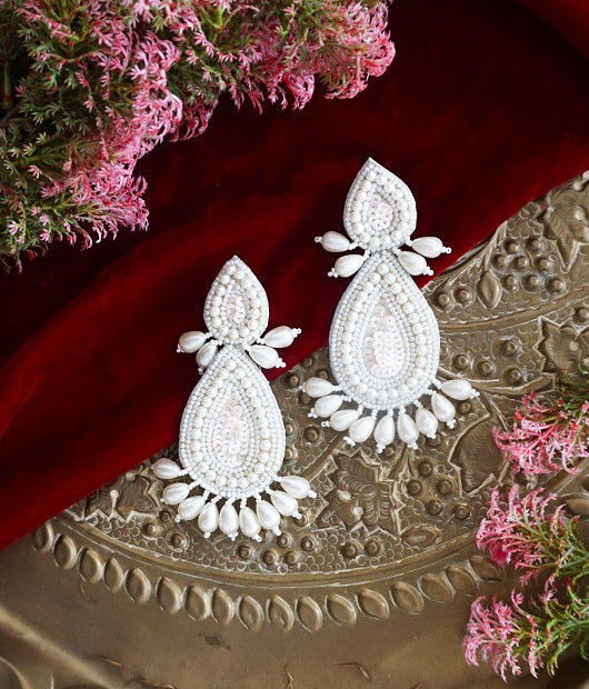 Alankar White Bling Earring