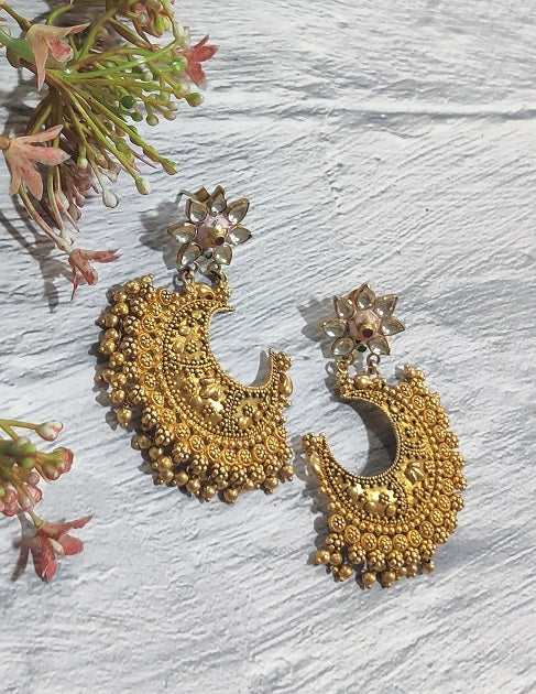 Pink City Temple Art Danglers