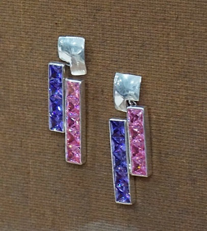 Pink Purple Stone Dangler