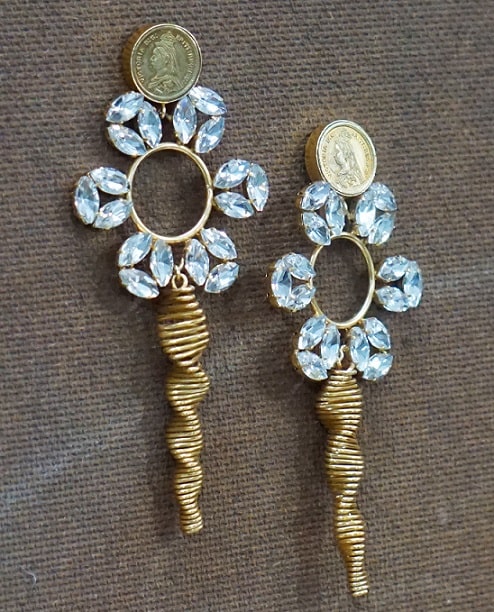 Antique Stone Spiral Dangler