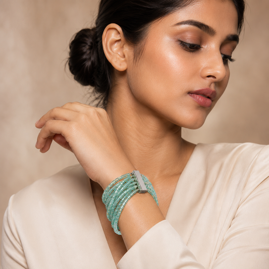 Mint Green Bunch Bracelet